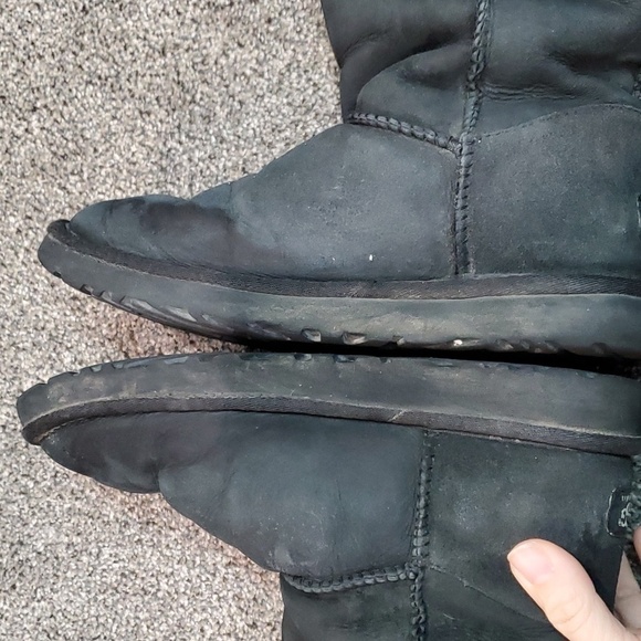 Ugg Australia Women 1873 Tall Suede Sheepskin Button 3 Boots shoes sz 7 - Picture 11 of 14